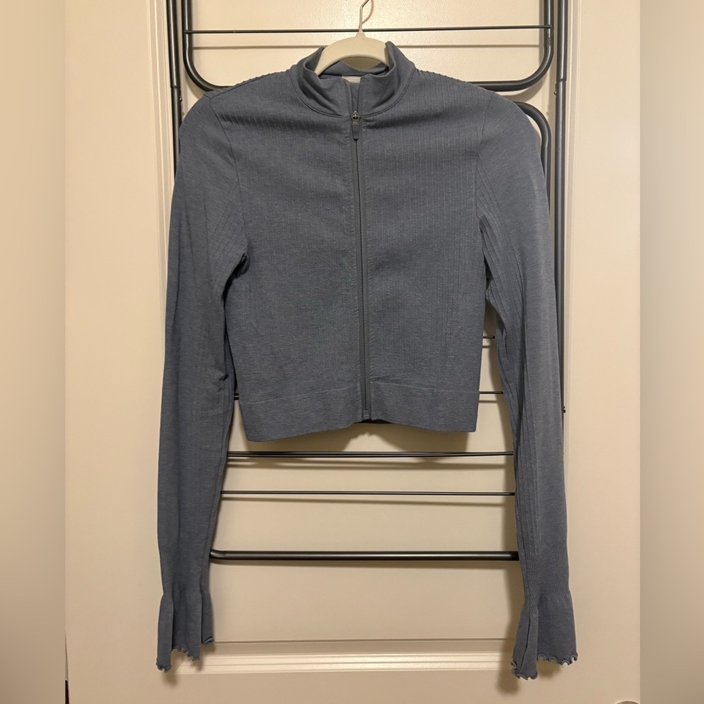 GymShark Blue Zip-Up Active Top